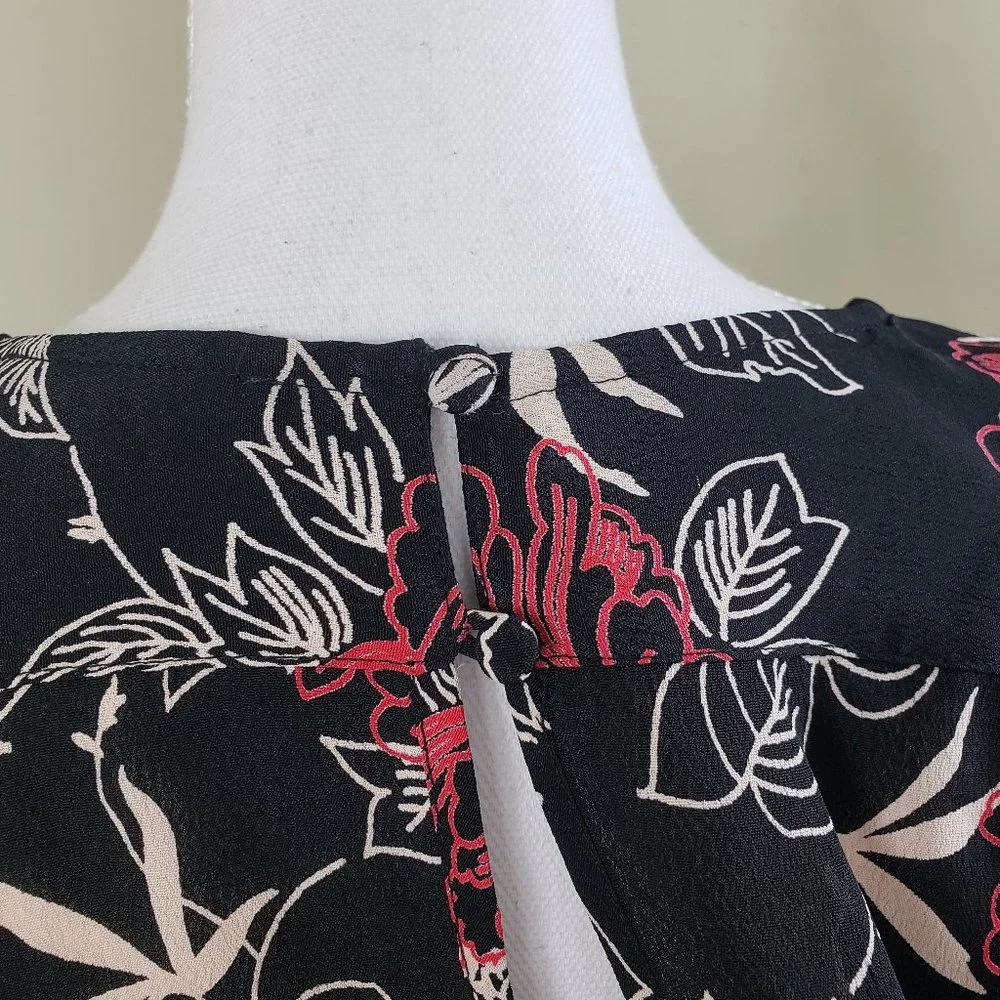 Deby Debo Saphir Floral Print Blouse Black Size Small - Picture 7 of 13